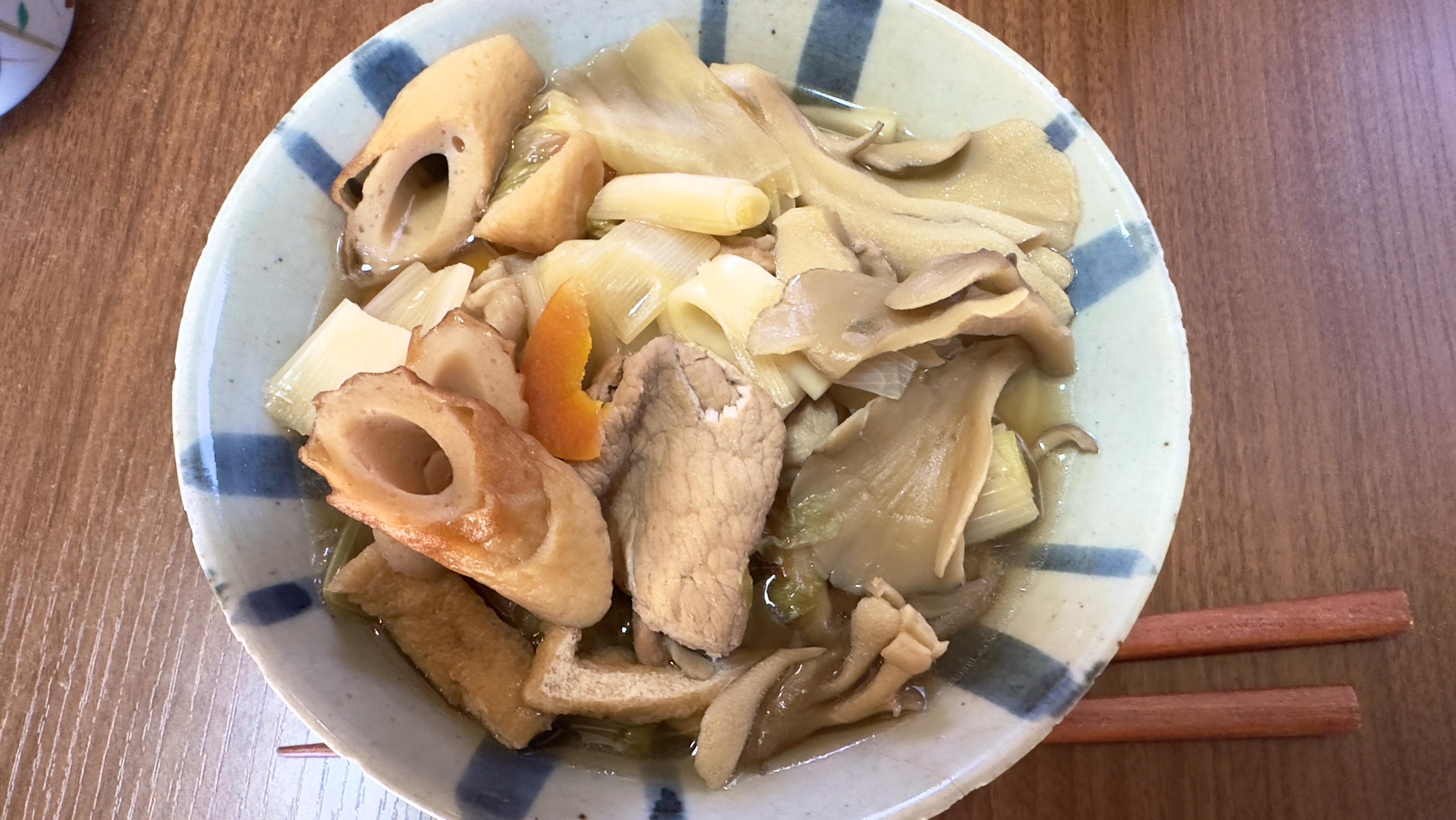 おっきりこみで昼食で~す♪