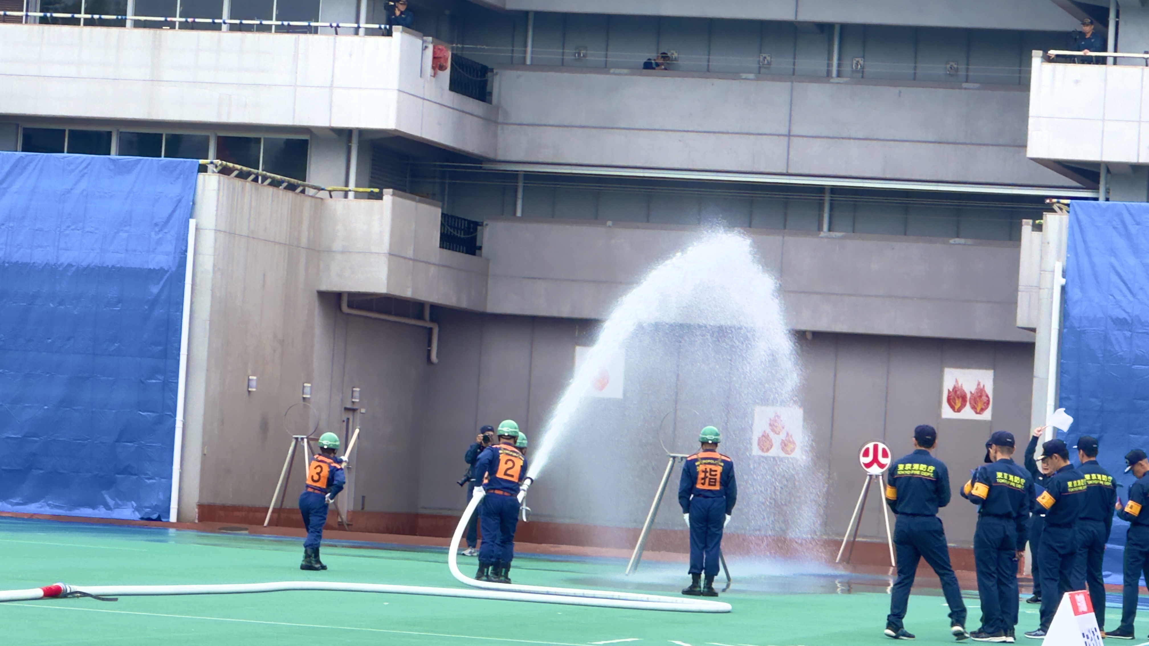 第52回東京都消防操法大会の応援に来ています 志村消防団