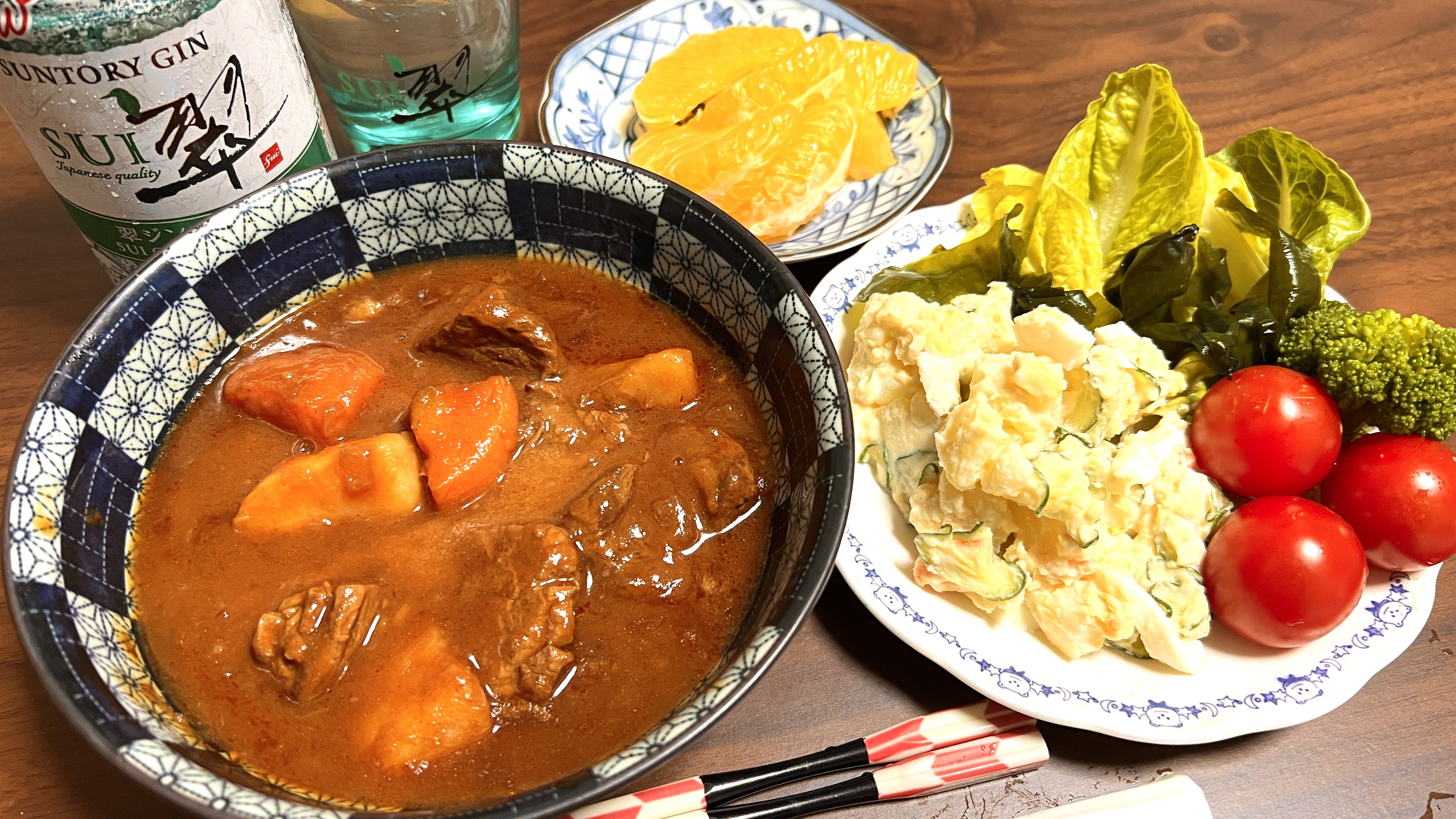 相方の手料理で晩酌で～す