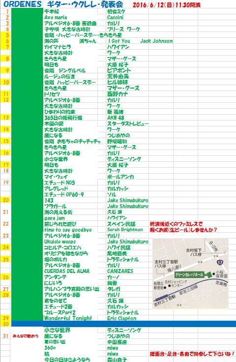 発表会プログラム