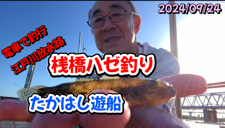 江戸川放水路に桟橋ハゼ釣りに行ってきました～♪たかはし遊船