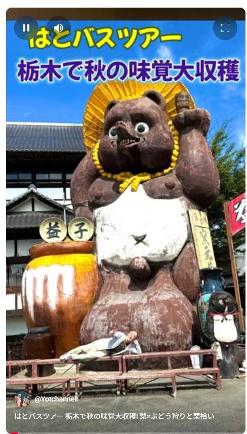 はとバスツアー 栃木で秋の味覚大収穫！梨×ぶどう狩りと栗拾い