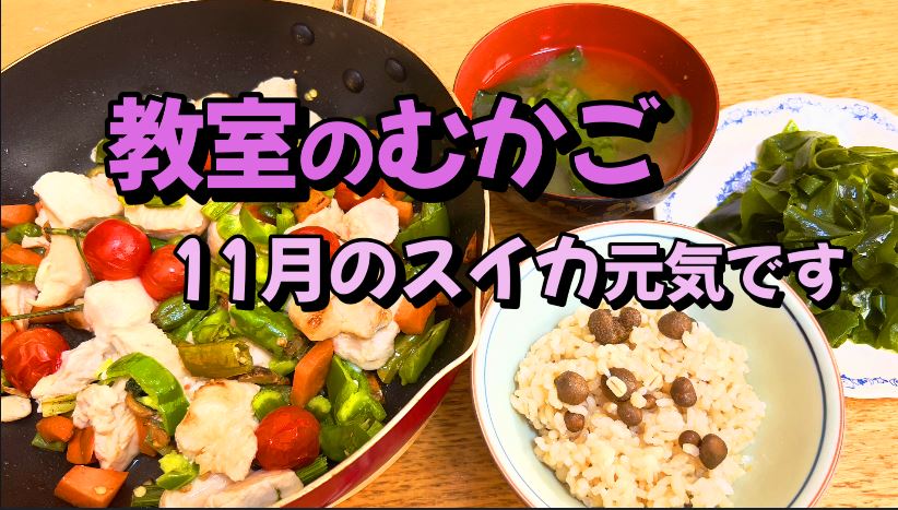 教室のむかご&11月のスイカ元気で~す